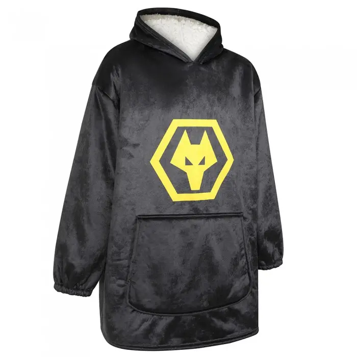 Wolverhampton Wanderers Store | Shop Official Jumbo Sherpa Fleece Hoodie – Adult Wolves Gear